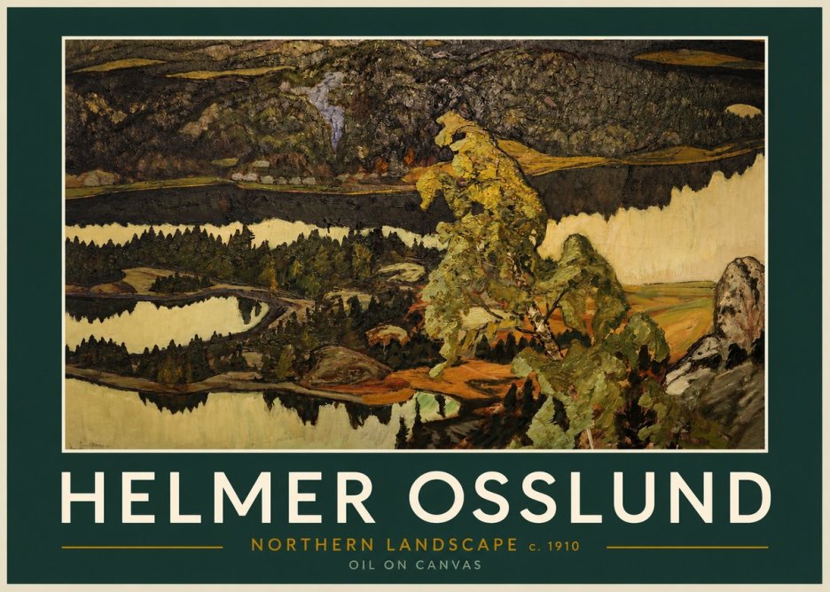 Helmer Osslund Northern Landscape No2 - Plakát