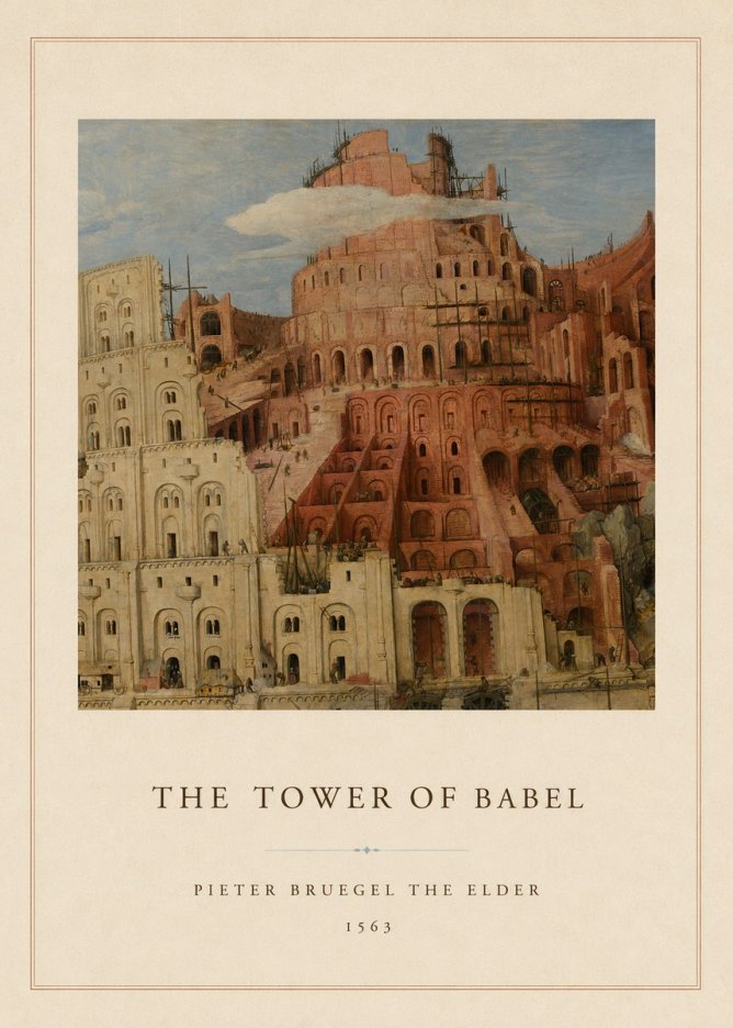 Pieter Bruegel The Tower of Babel XIII No4 - Plakát