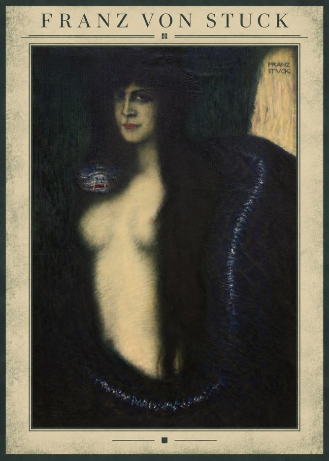 Franz von Stuck The Sin II No4 - Plakát