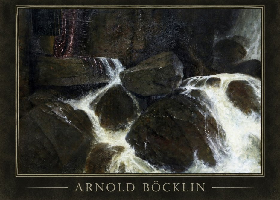 Arnold Böcklin The Nymph of the Waterfall No1 - Plakát