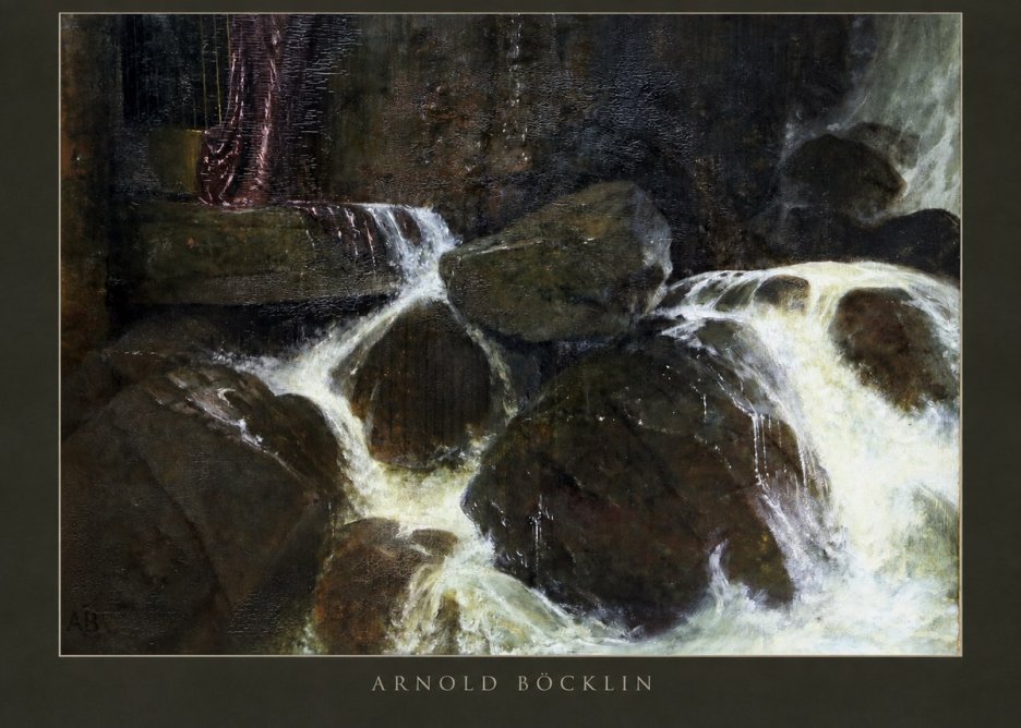 Arnold Böcklin The Nymph of the Waterfall No2 - Plakát