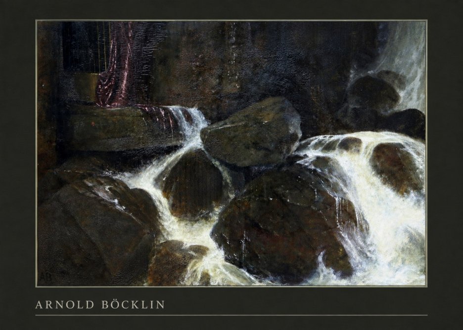 Arnold Böcklin The Nymph of the Waterfall No3 - Plakát