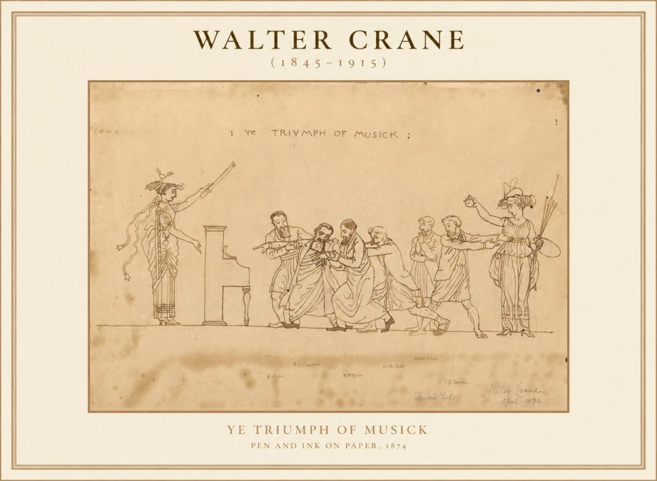 Walter Crane Ye Triumph of Musick No1 - Plakát