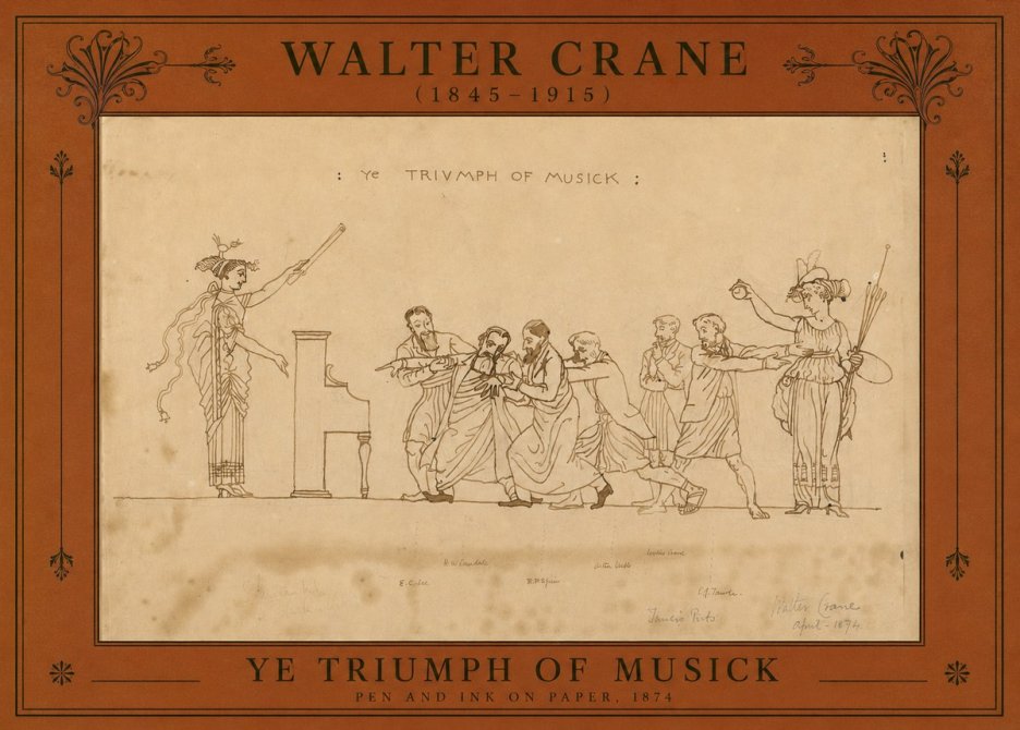 Walter Crane Ye Triumph of Musick No2 - Plakát