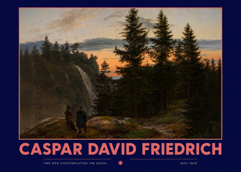 Caspar David Friedrich Two Men Contemplating the Moon I No2 - Plakát
