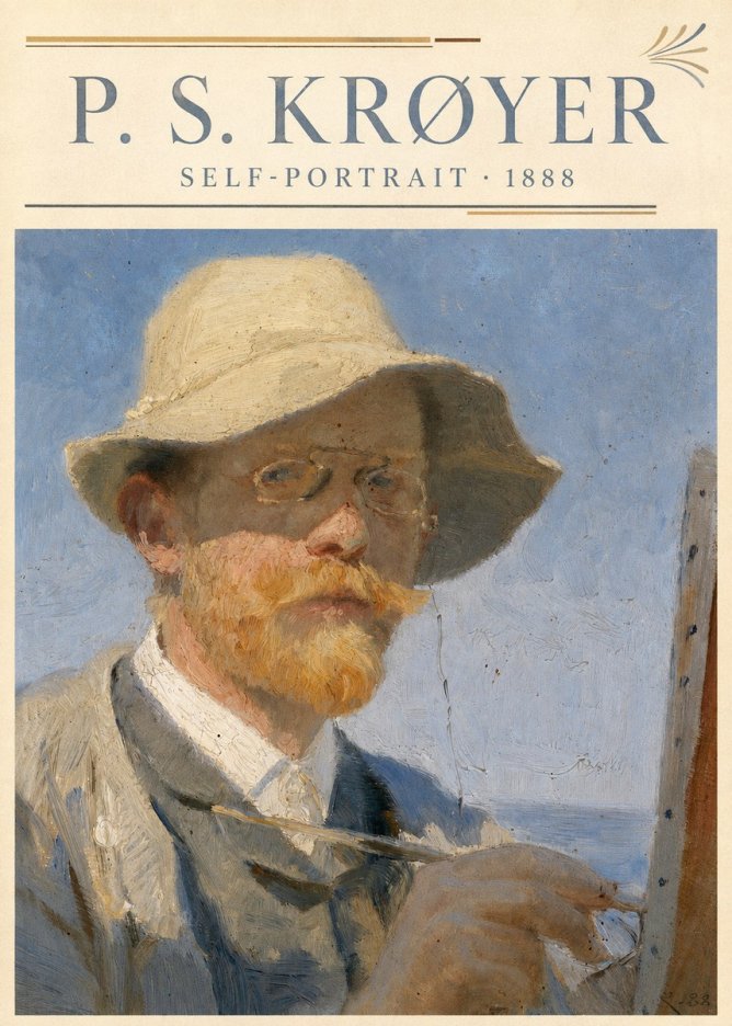 P.S. Krøyer Self-portrait III No5 - Plakát