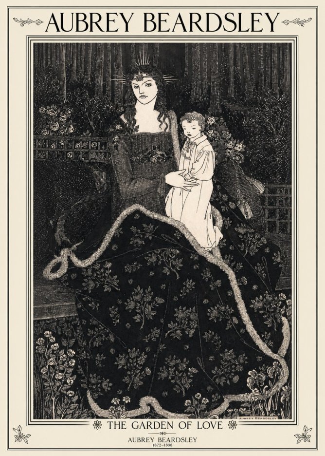 Aubrey Beardsley The Garden of Love No1 - Plakát