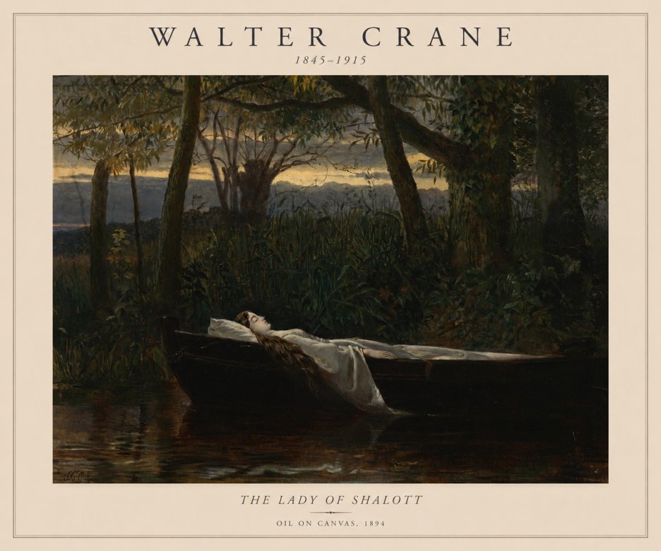 Walter Crane The Lady of Shalott No1 - Plakát