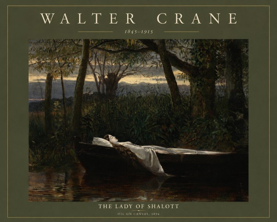 Walter Crane The Lady of Shalott No2 - Plakát