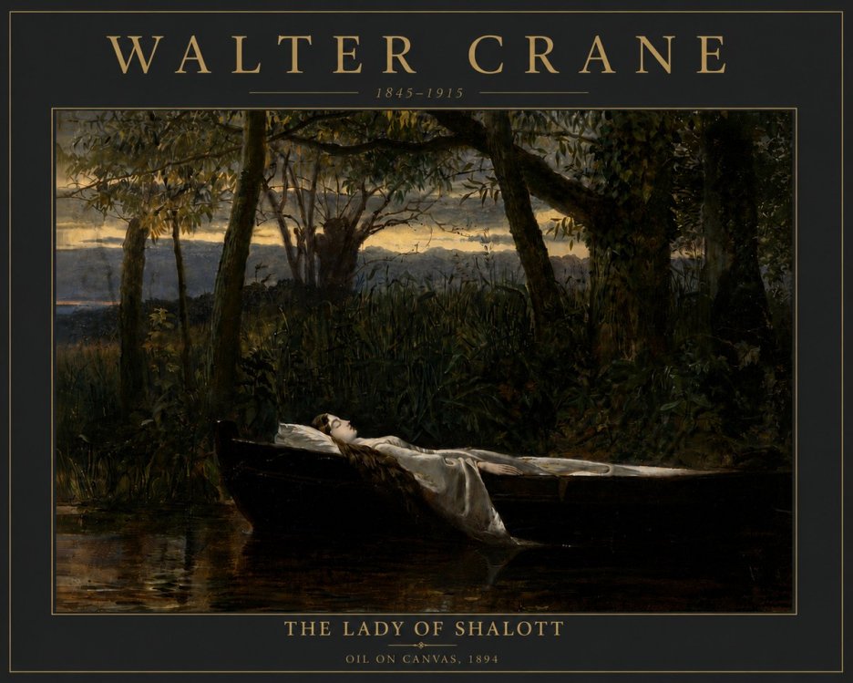 Walter Crane The Lady of Shalott No6 - Plakát