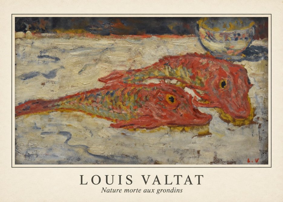 Louis Valtat Nature Morte Aux Grondins No5 - Plakát