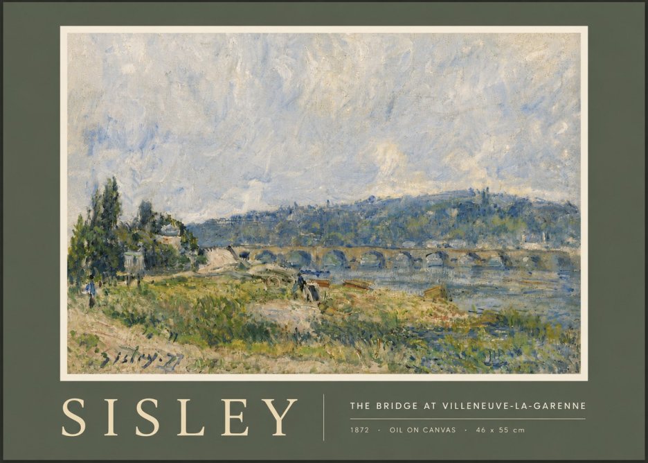 Sisley The Bridge at Villeneuve-la-garenne II No5 - Plakát