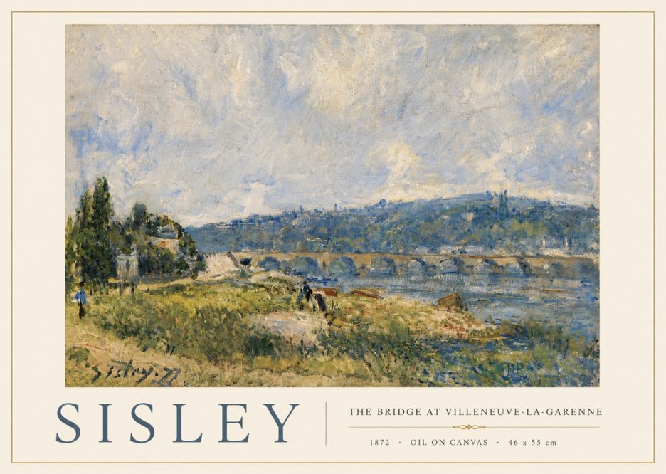 Sisley The Bridge at Villeneuve-la-garenne II No6 - Plakát