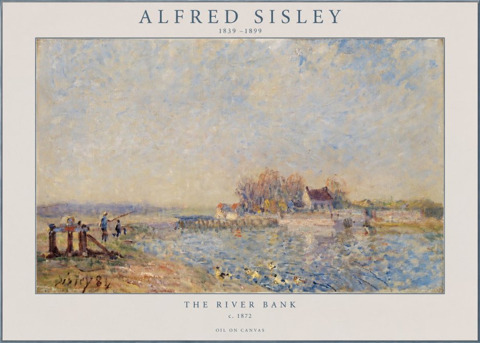 Sisley The River Bank I No2 - Plakát