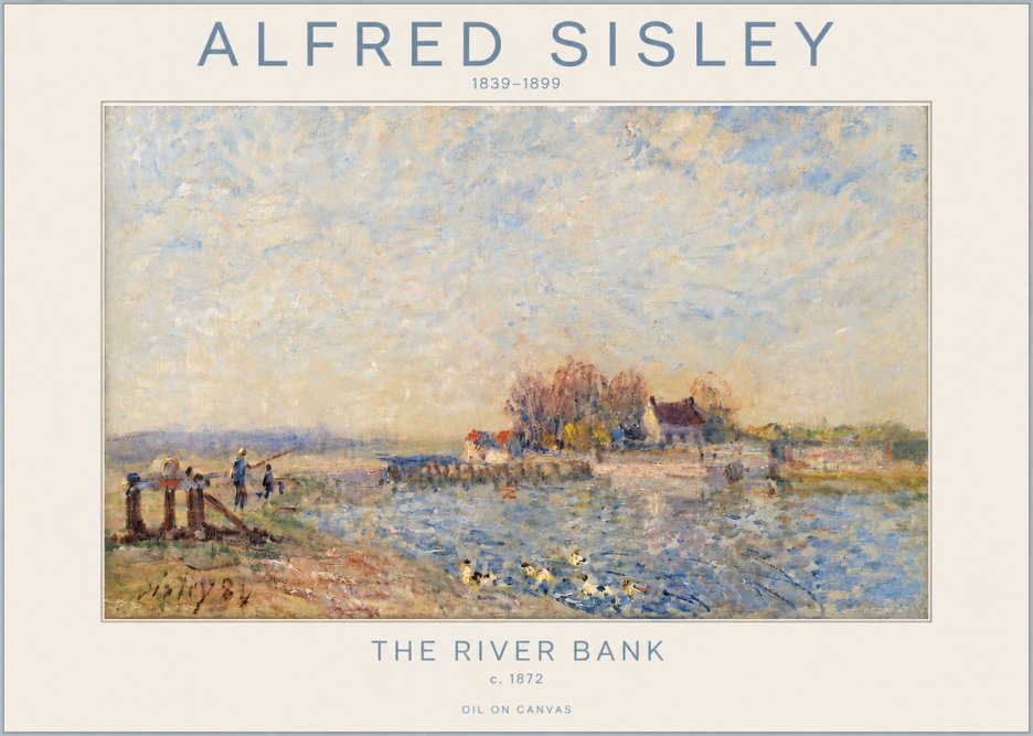 Sisley The River Bank I No4 - Plakát
