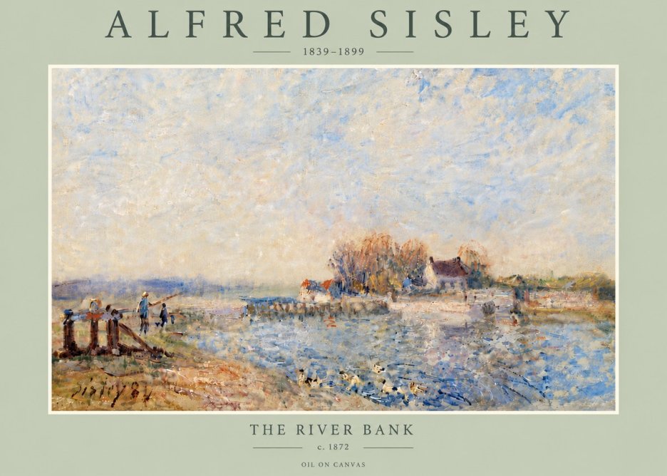 Sisley The River Bank I No6 - Plakát