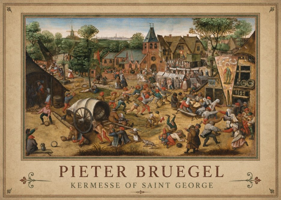 Pieter Bruegel Kermesse of Saint George No1 - Plakát