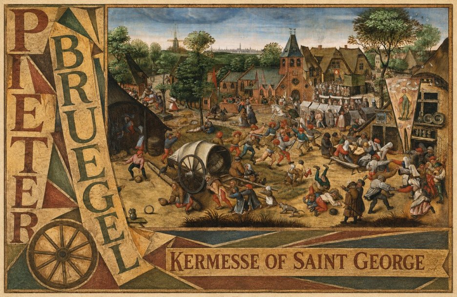 Pieter Bruegel Kermesse of Saint George No5 - Plakát