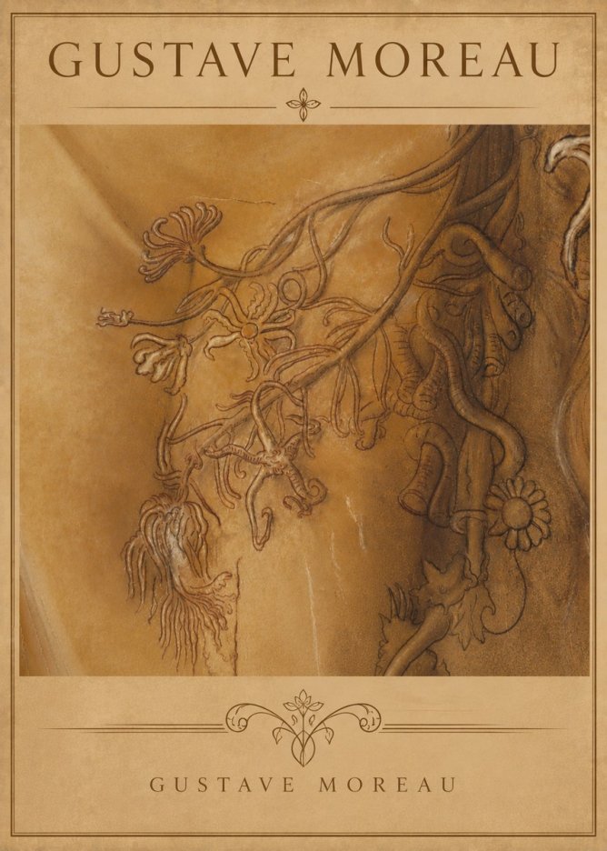 Gustave Moreau Organic Forms Study No6 - Plakát