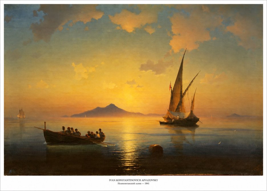 Ivan Konstantinovich Aivazovsky Неаполитанский Залив No6 - Plakát