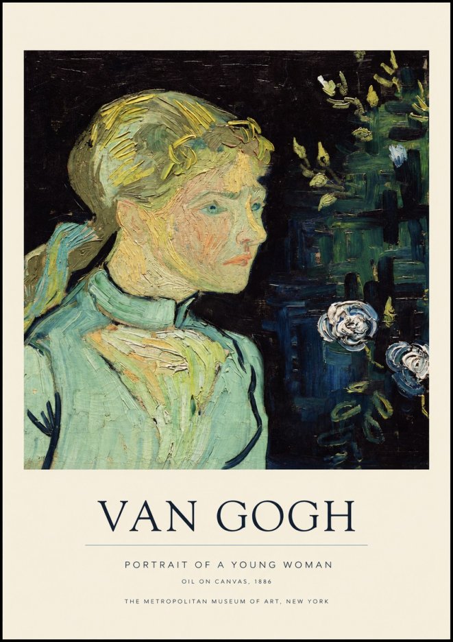 Van Gogh Portrait of a Young Woman No1 - Plakát
