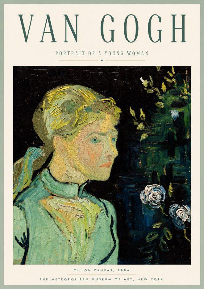 Van Gogh Portrait of a Young Woman No6 - Plakát