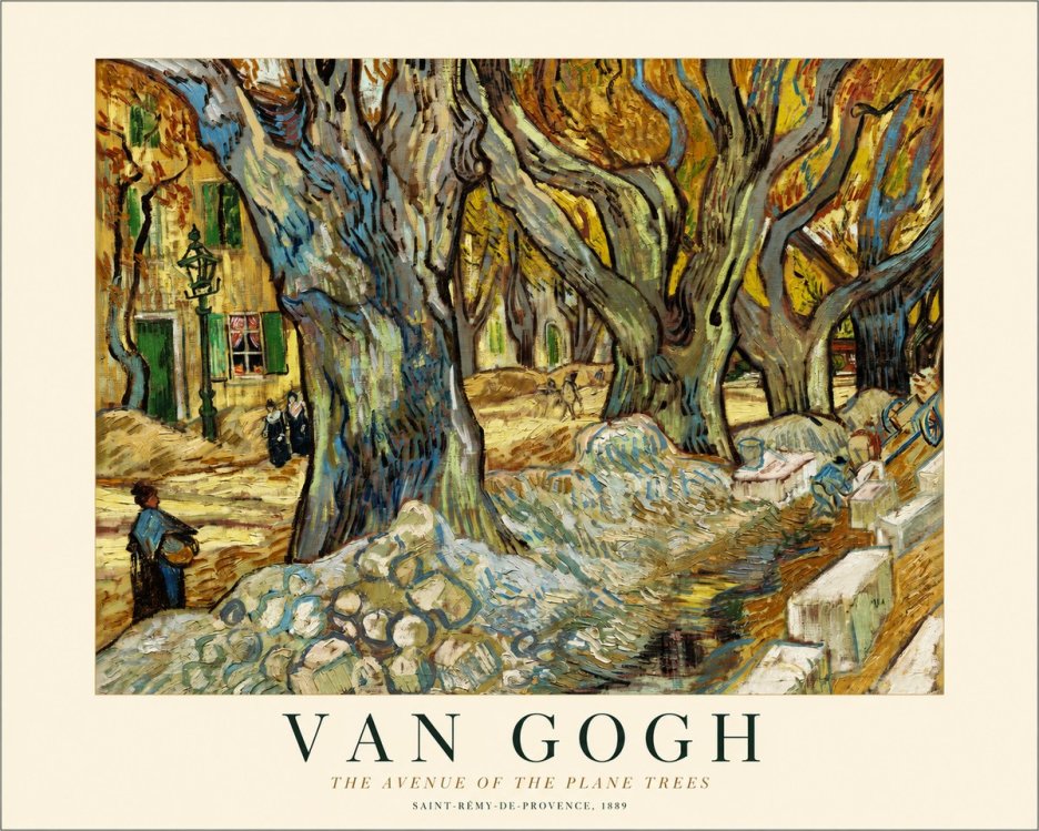 Van Gogh The Avenue of the Plane Trees No1 - Plakát