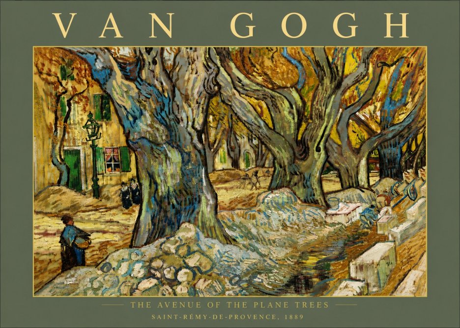 Van Gogh The Avenue of the Plane Trees No6 - Plakát