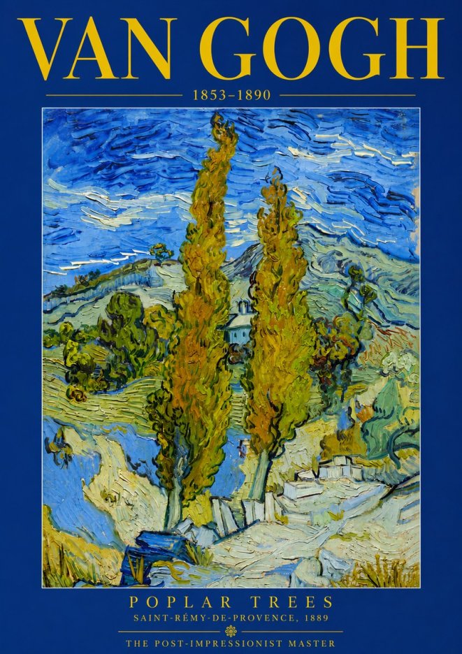 Van Gogh Poplar Trees No4 - Plakát