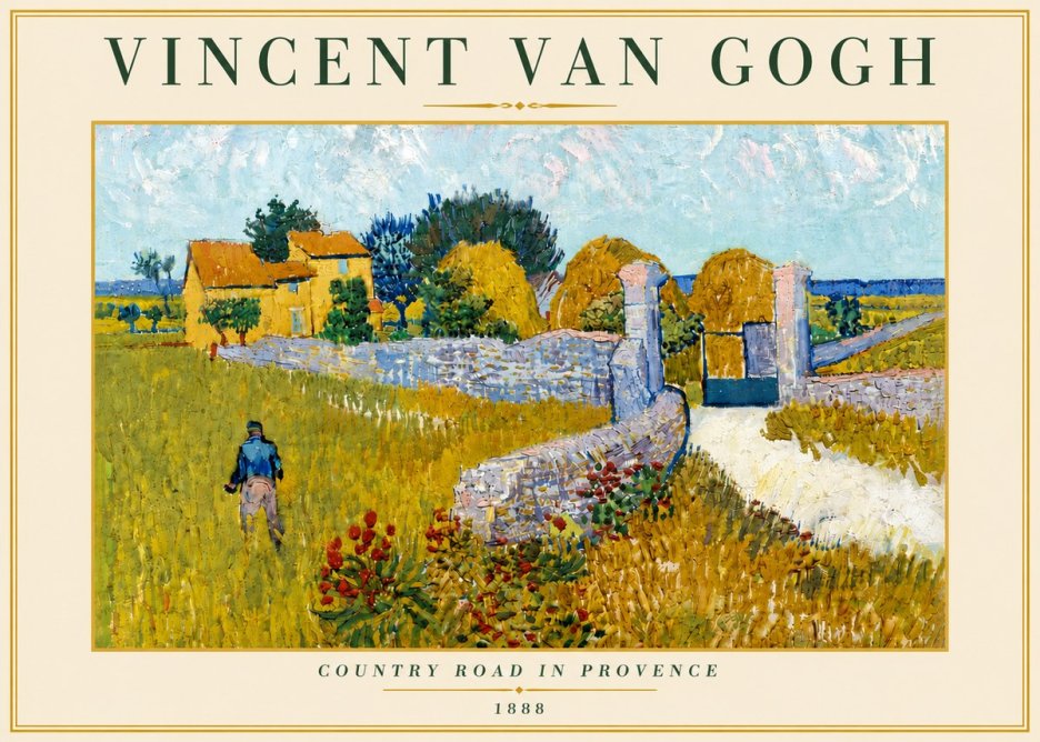 Van Gogh Country Road in Provence I No6 - Plakát