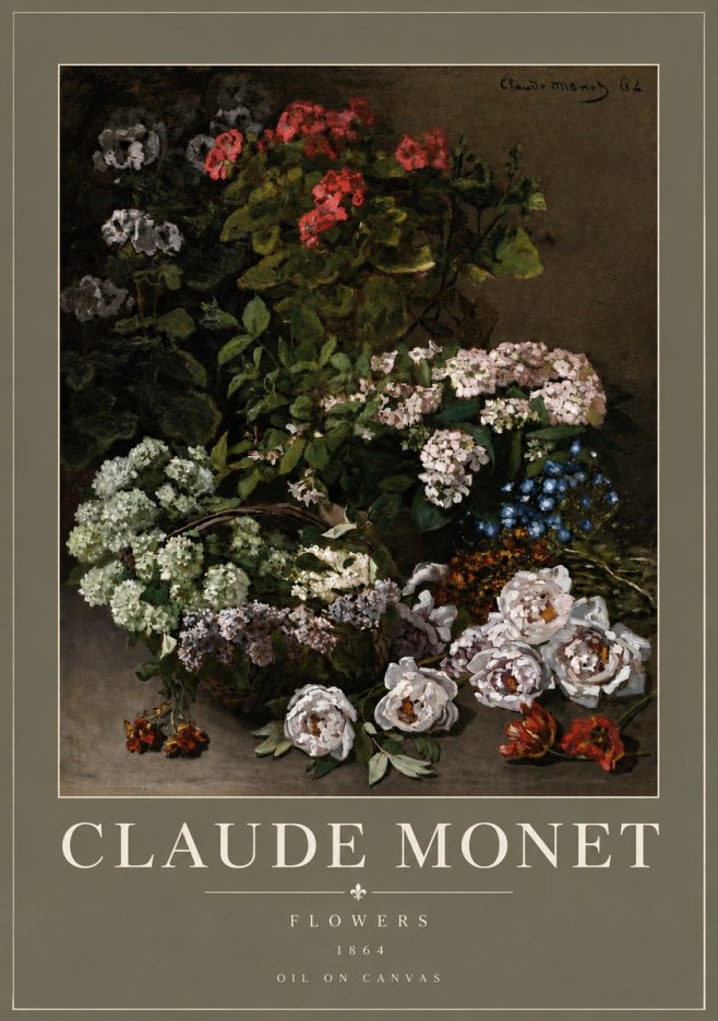 Monet Flowers No4 - Plakát