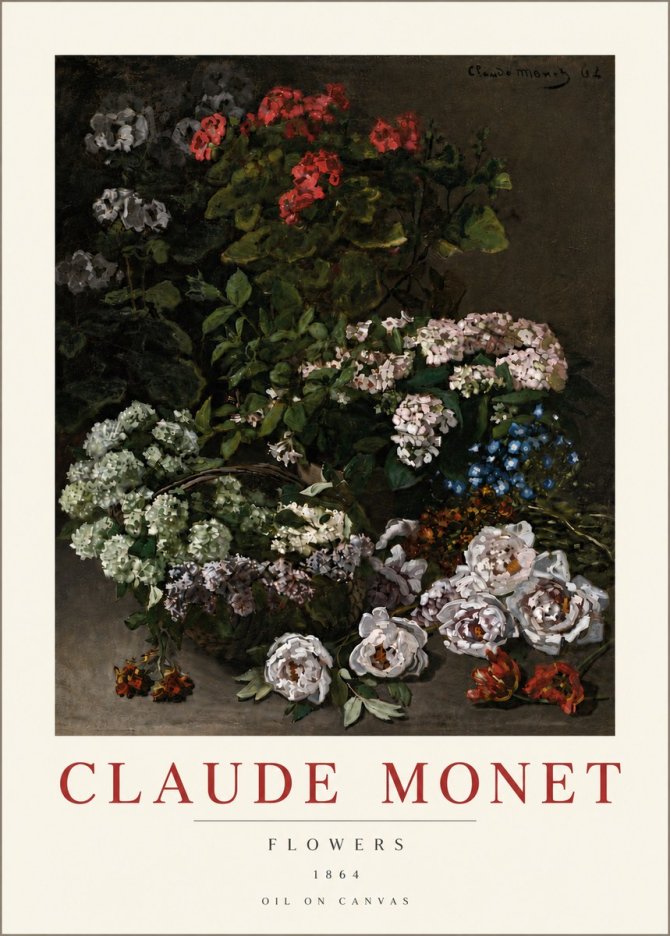 Monet Flowers No6 - Plakát