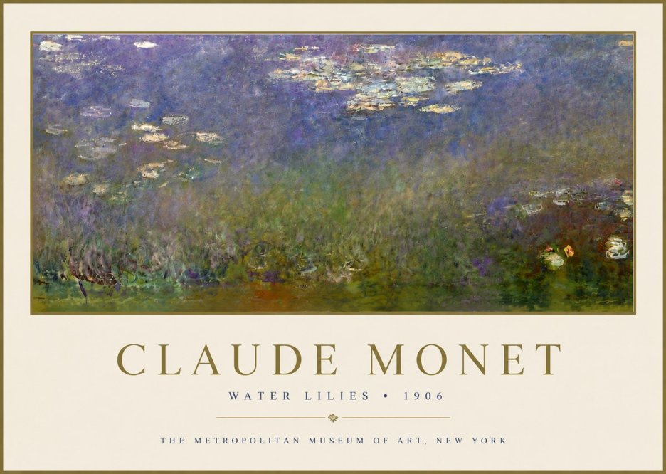 Monet Water Lilies - 1906 No5 - Plakát