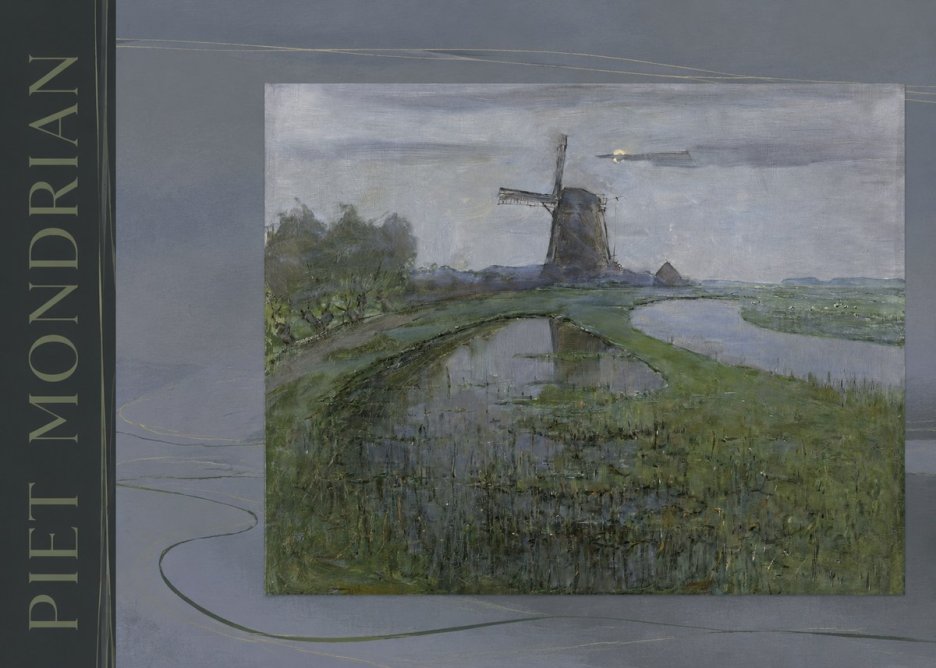 Piet Mondrian Windmill by the Water II No4 - Plakát
