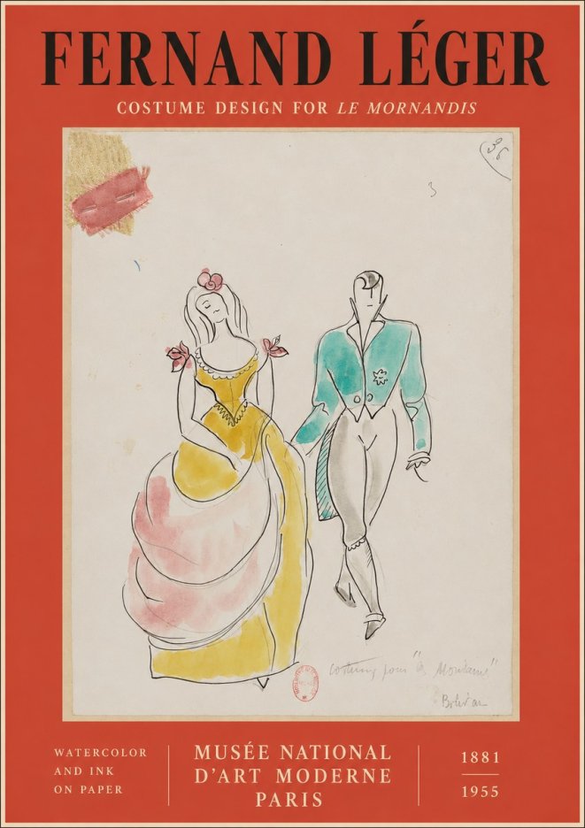 Fernand Léger Costume Pour "Le Mandarin" No2 - Plakát