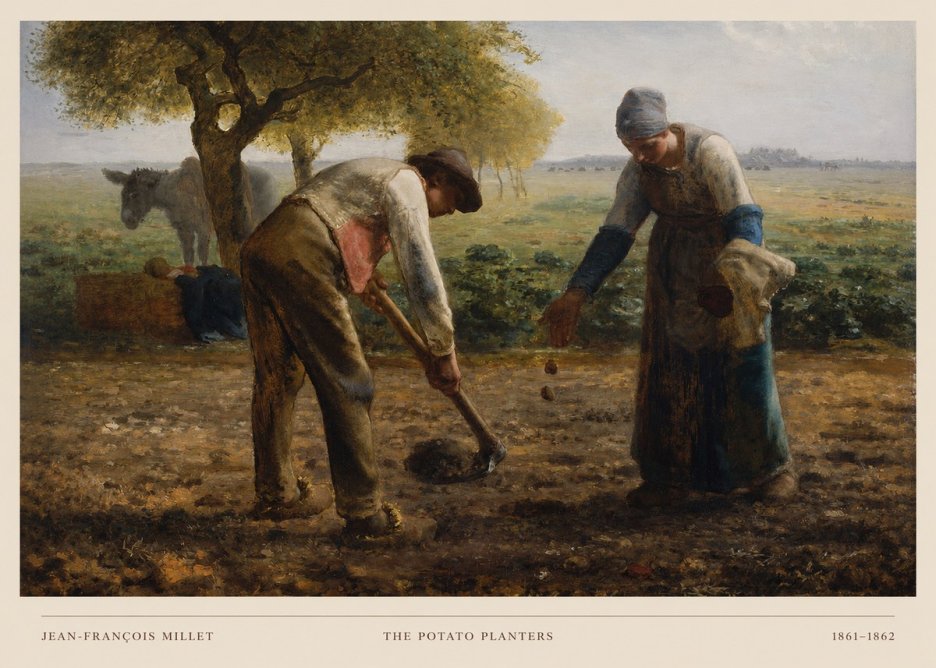 Jean-François Millet The Potato Planters No6 - Plakát