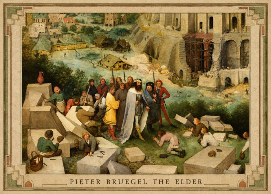 Pieter Bruegel The Tower of Babel XIV No1 - Plakát
