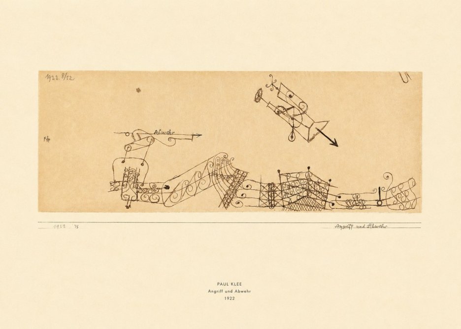 Paul Klee Angriff Und Abwehr No4 - Plakát