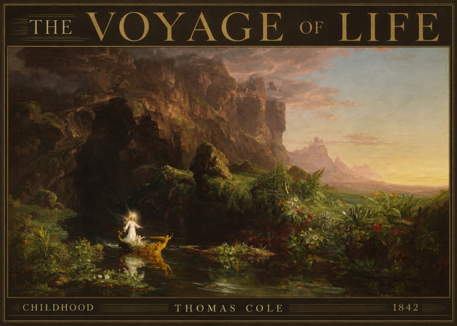 Thomas Cole The Voyage of Life: Childhood IV No4 - Plakát