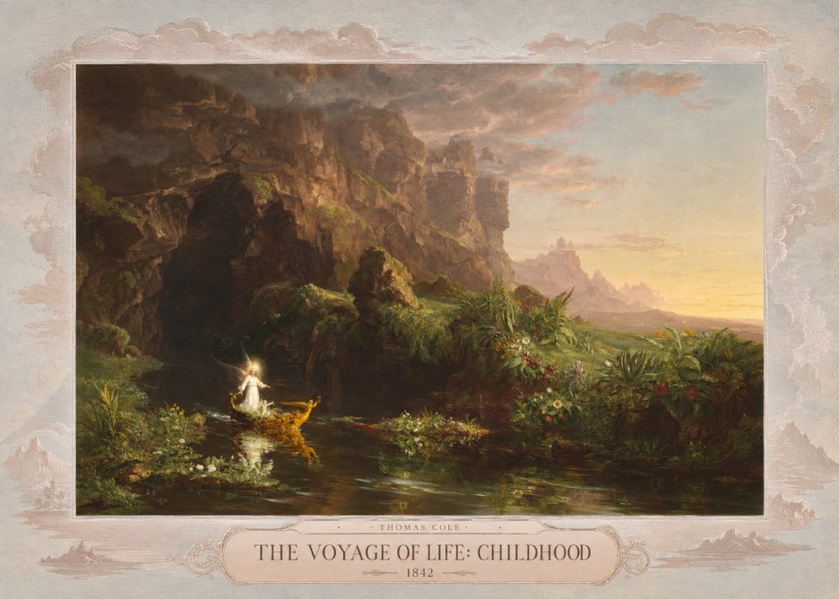 Thomas Cole The Voyage of Life: Childhood IV No5 - Plakát