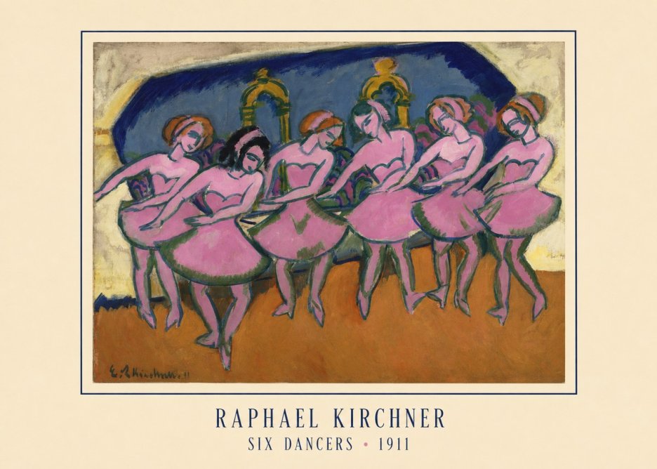 Raphael Kirchner Six Dancers No4 - Plakát