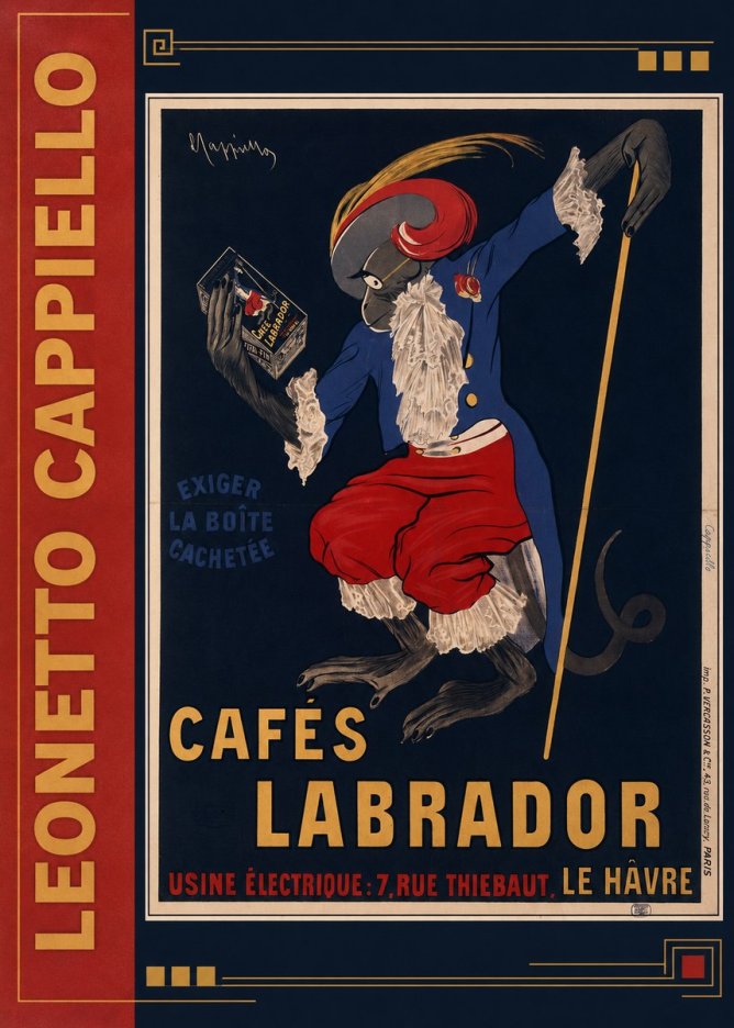 Leonetto Cappiello Cafés Labrador No2 - Plakát