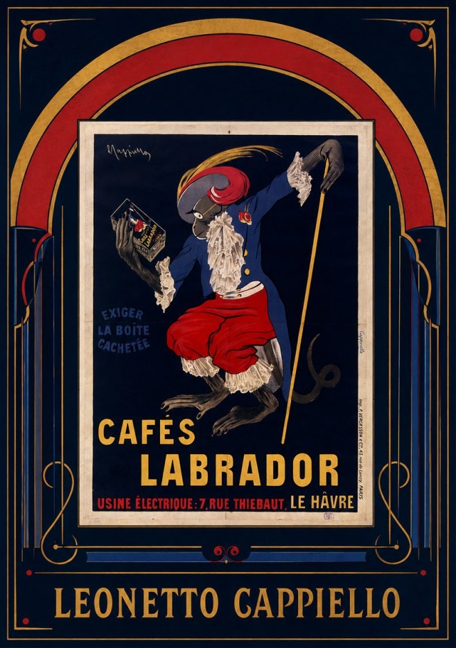 Leonetto Cappiello Cafés Labrador No6 - Plakát
