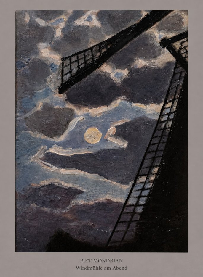 Piet Mondrian Windmühle Am Abend II No5 - Plakát