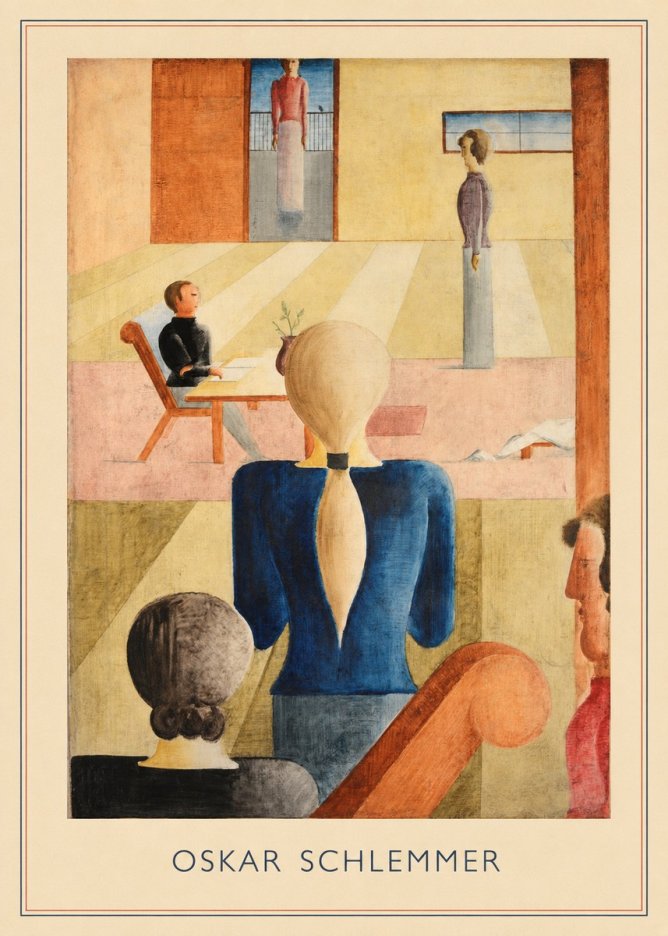 Oskar Schlemmer Composition with Figures No4 - Plakát