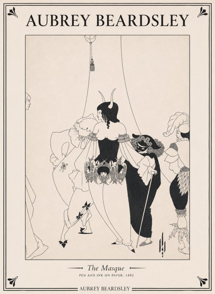 Aubrey Beardsley The Masque No1 - Plakát