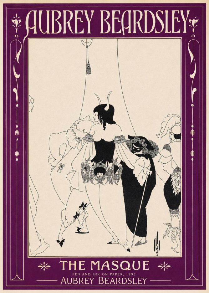 Aubrey Beardsley The Masque No2 - Plakát