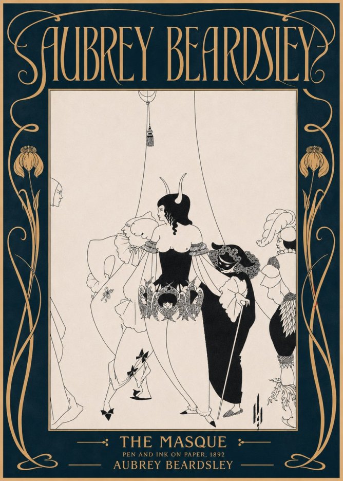 Aubrey Beardsley The Masque No4 - Plakát