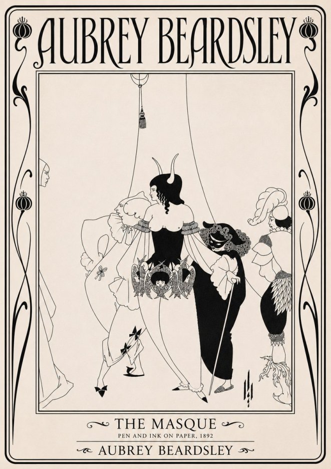 Aubrey Beardsley The Masque No5 - Plakát