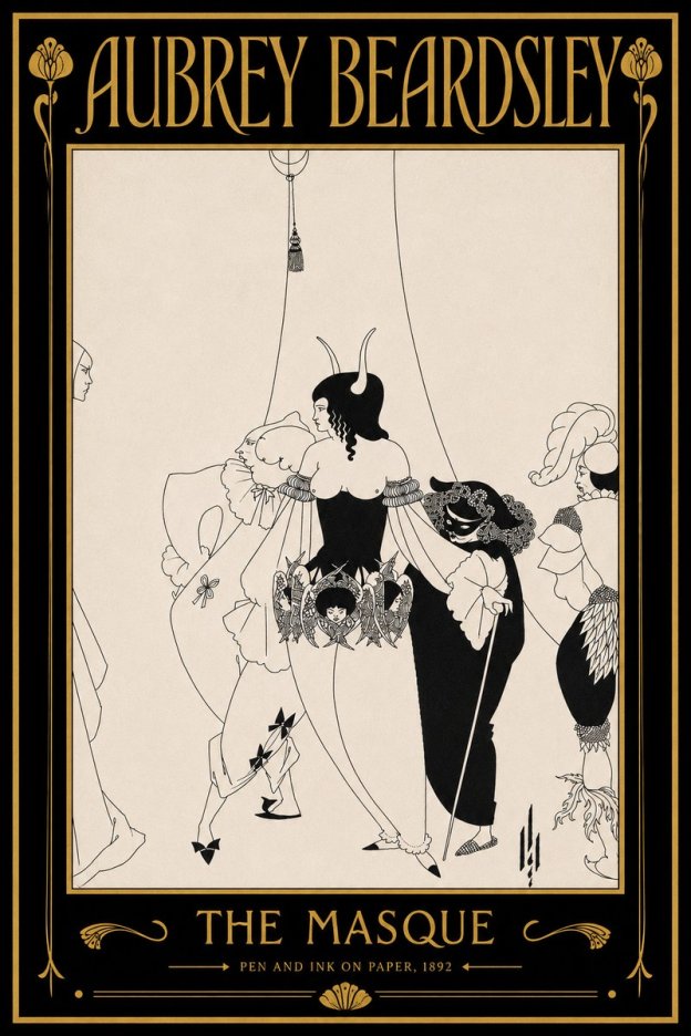 Aubrey Beardsley The Masque No6 - Plakát